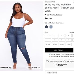 Fashion Nova Swing My Way High Rise Skinny Jeans